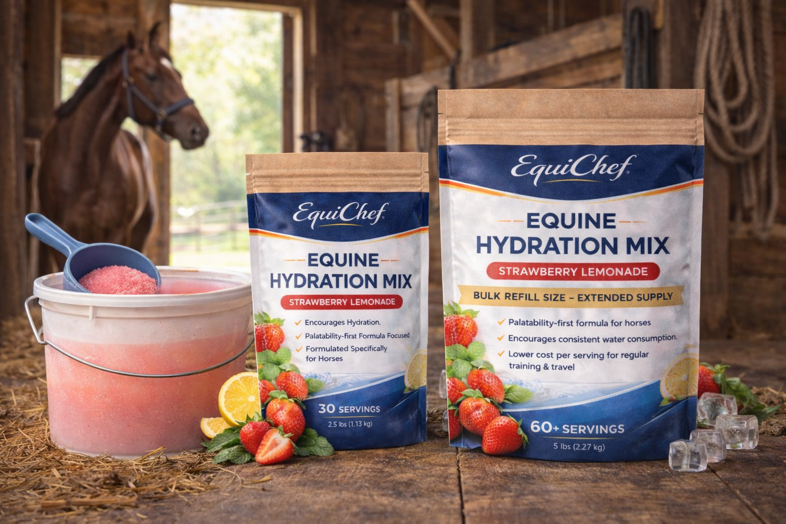 EquiChef Horse Hydration Starter + Refill Bundle